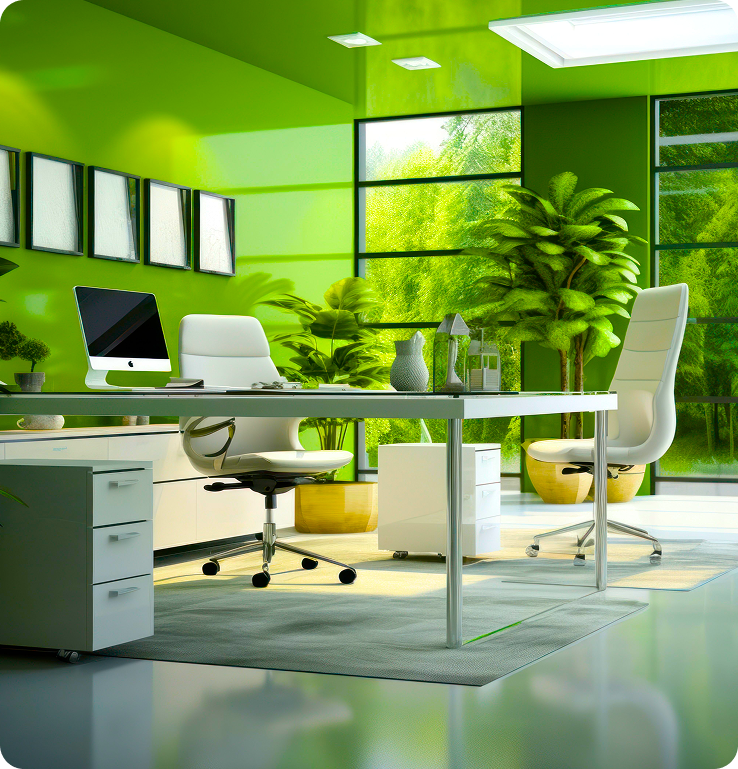 A meeting room ready for a session